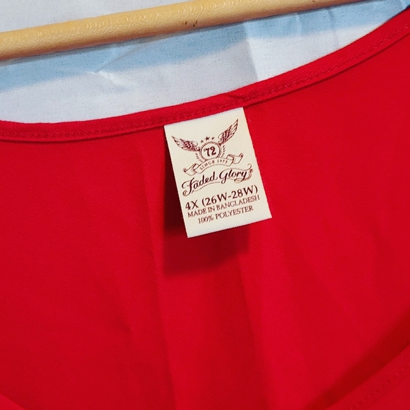 NWOT Red Plus size 4X Tank Top - Picture 3 of 3